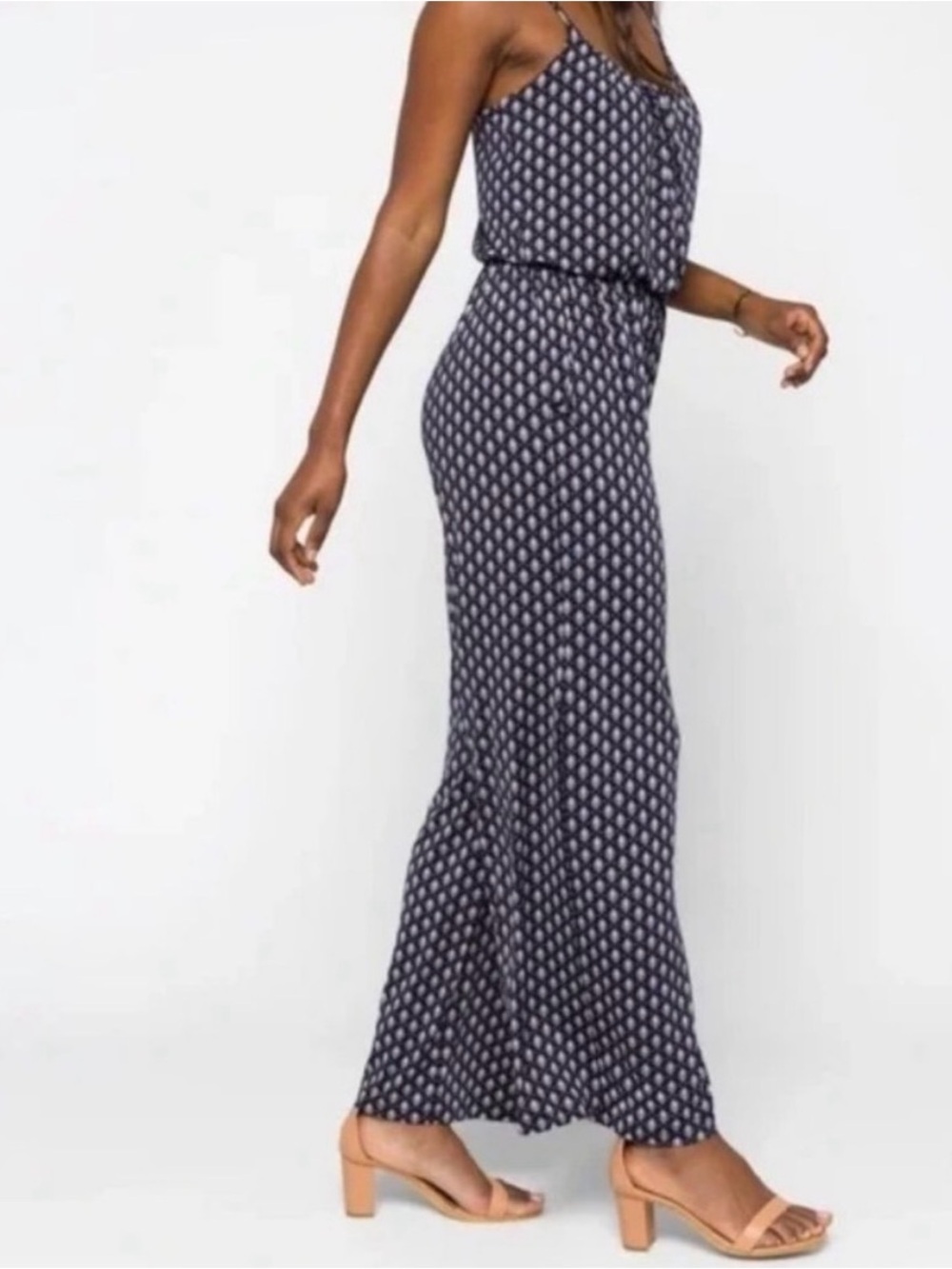 Kaileigh Stitch Fix Adalia Wide Leg Paisley Jumpsuit Pockets Size L - Picture 3 of 16